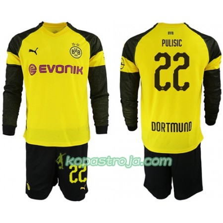 Billiga Fotbollströjor Borussia Dortmund Pulisic 22 Barn Hemma tröja 2018/19 Långärmad